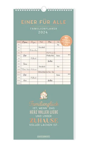 Familienplaner 2024 Einer für alle