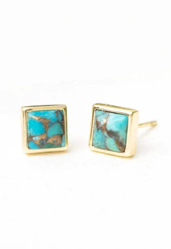 Ohrstecker Refugee Natural Turquoise Stud Earrings