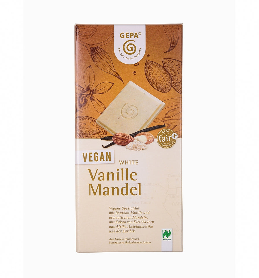 Bio Schokolade Vegan White Mandel Vanille