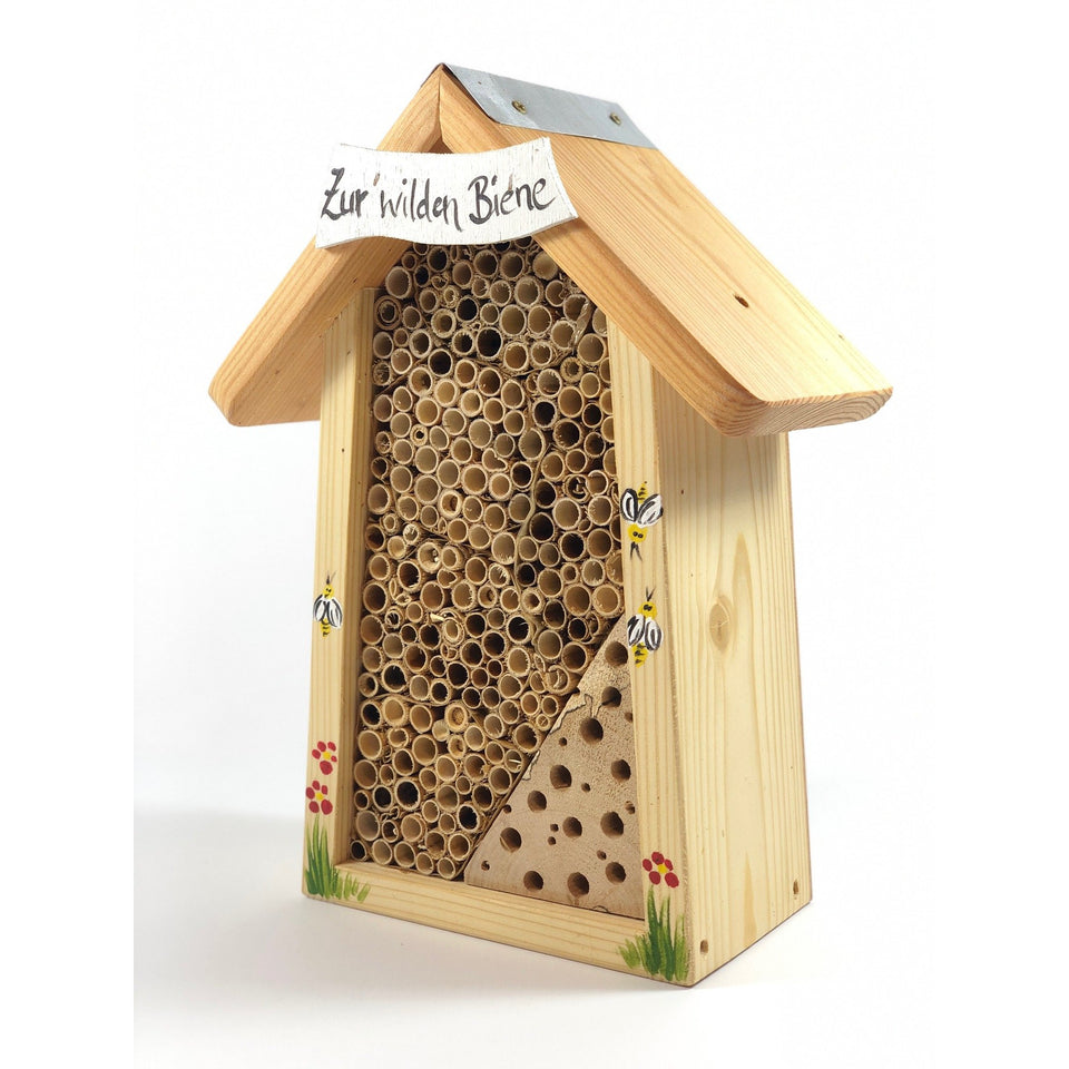 Bienenhotel klein "Zur wilden Biene" - Glück schenken...