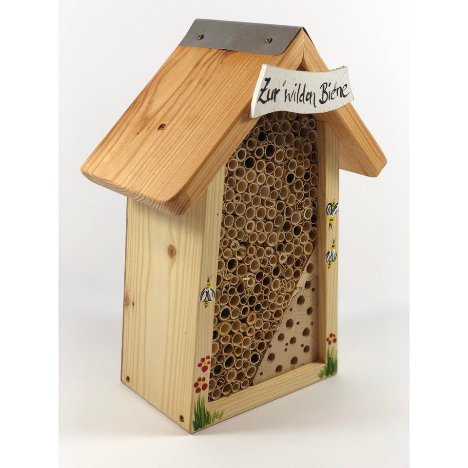 Bienenhotel klein "Zur wilden Biene" - Glück schenken...