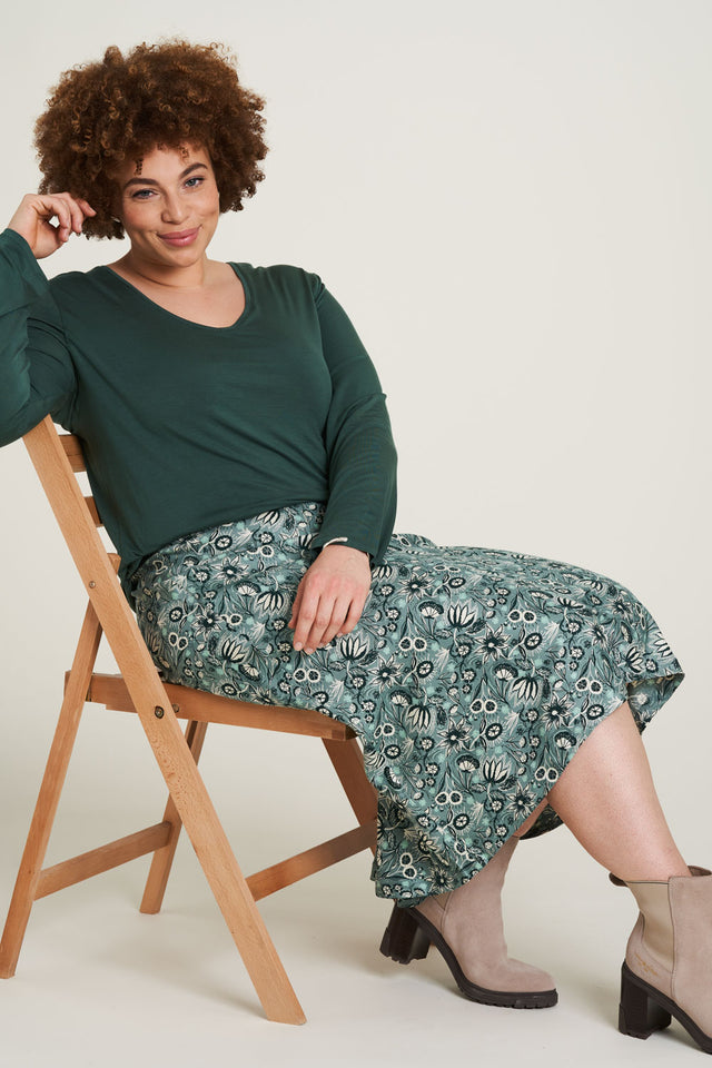 Farbenfroher Midirock paisley-flower 36
