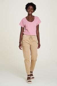 Jogger aus Twill sandy 40