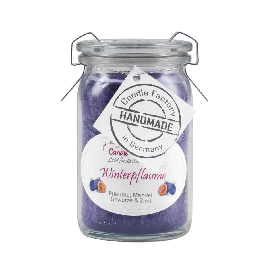 Winterpflaume - Baby Jumbo Duftkerze im Weckglas