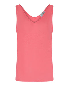 Top Warm Rosé Leinen V-Ausschnitt Gr. L