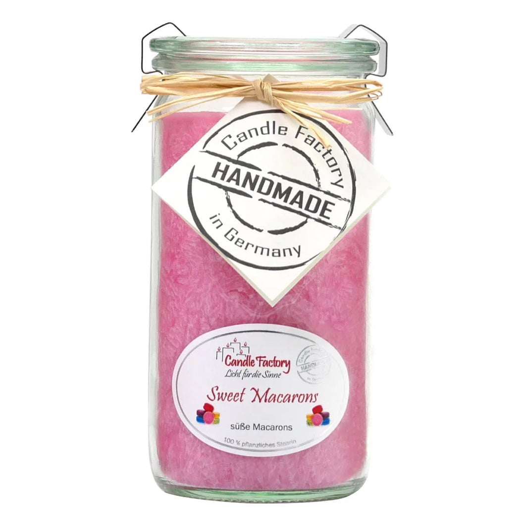 Sweet Macarons - Mini Jumbo Duftkerze im Weckglas