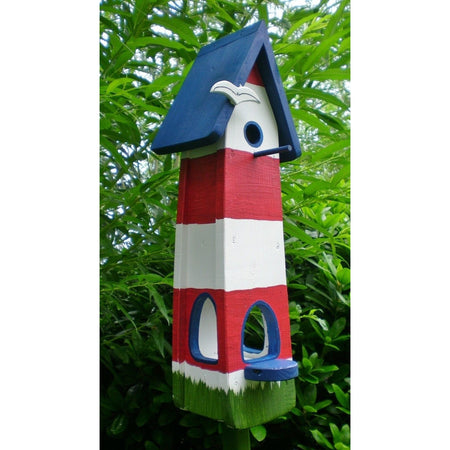 Kombiniertes Vogelhaus - Minivilla 2 Leuchtturm