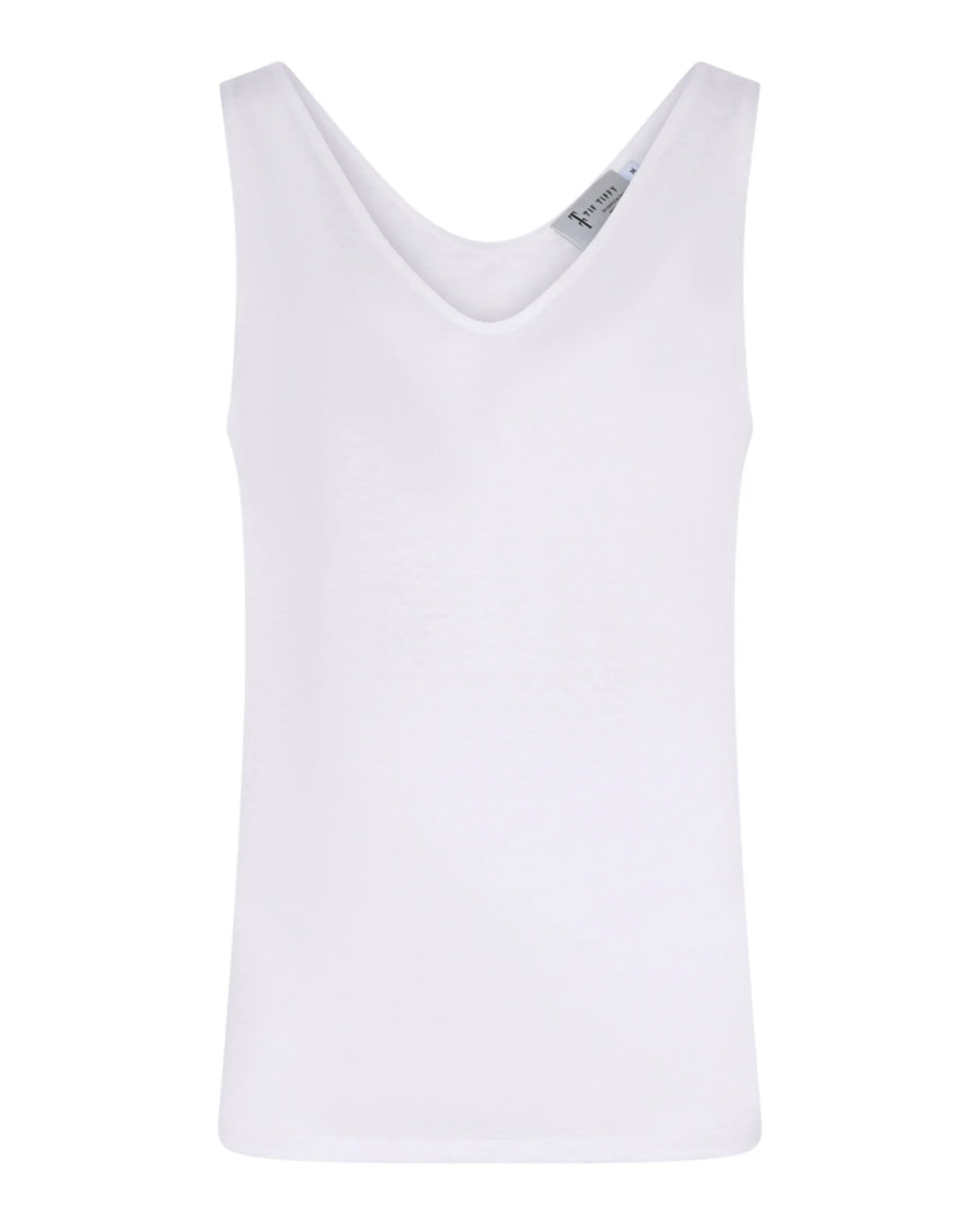 Top White Leinen V-Ausschnitt Gr. S
